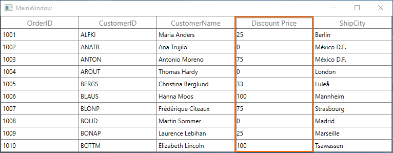 Unbound Column in WPF DataGrid
